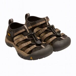 KEEN Newport H2 Boys Water Sandals Black Tan Closed Toe Hiking Size 3